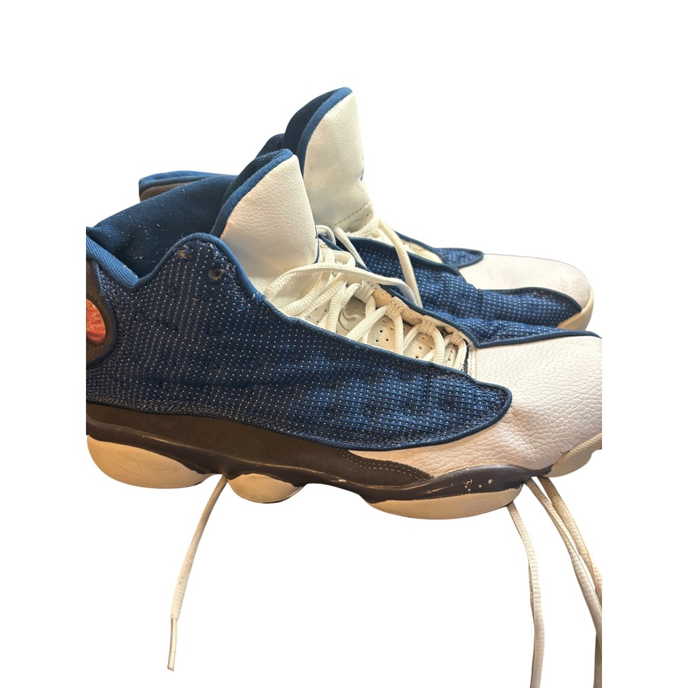 Jordan 13 Retro Flint Navy Blue White Grey 414571-404 Basketball Shoes